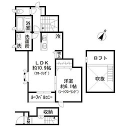 ルナーレ 2階1LDKの間取り