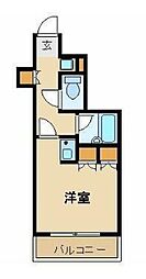 ジェイパーク青葉台弐番館 8階ワンルームの間取り