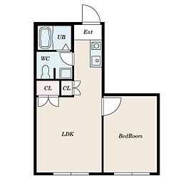 ウイングッド下馬 1LDKの間取図画像