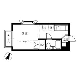 ライトハイツ 1階1Kの間取り