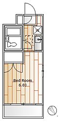 エステート駒沢 ワンルームの間取図画像