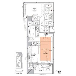 Opus　residence　Meguro　Senzoku 3階2LDKの間取り