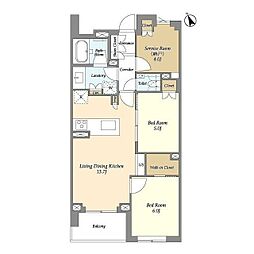 JPnoie等々力 2SLDKの間取図画像