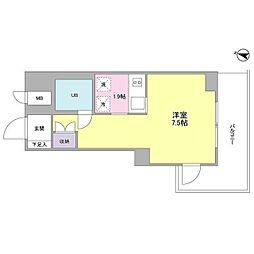 サンヒルズ用賀 ワンルームの間取図画像