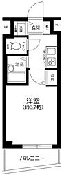 グランド・ガーラ五反田 1Kの間取図画像