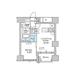 ベルファース目黒 1LDKの間取図画像
