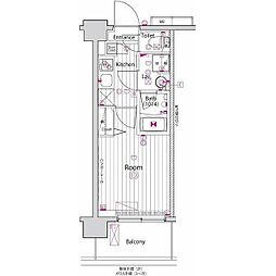 GALACITY品川西大井 1Kの間取図画像
