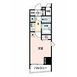プレール武蔵小山弐番館 1Kの間取図画像
