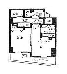 シルフィード南平台 1DKの間取図画像