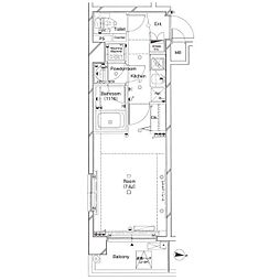 L-Flat高輪台 1Kの間取図画像