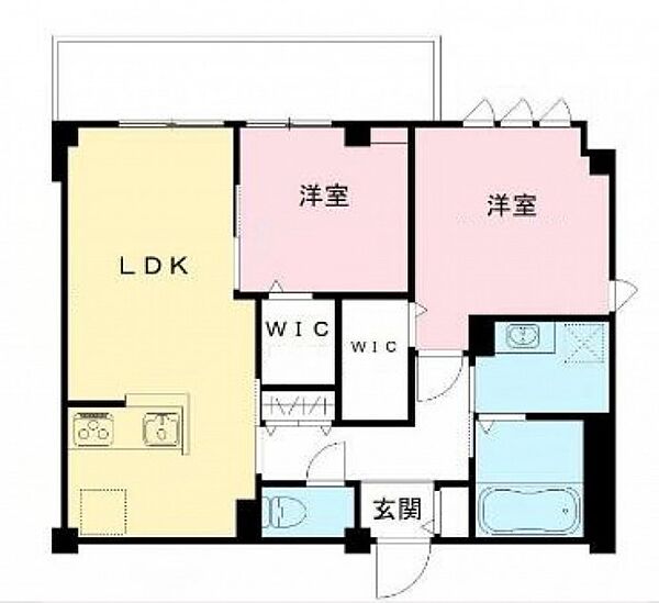 メイプルコート南品川 ｜東京都品川区南品川6丁目(賃貸マンション2LDK・3階・53.90㎡)の写真 その2