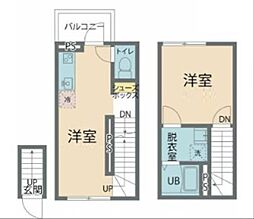 カインドネス南雪谷 2階1DKの間取り