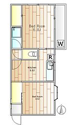 パール・リコー 2Kの間取図画像