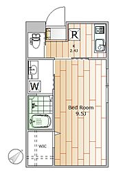 グランサニー 1Kの間取図画像
