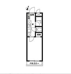 ビラクレシア 1Kの間取図画像