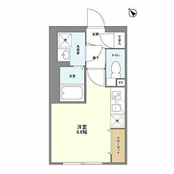 NTPRレジデンス武蔵小山ウェスト ワンルームの間取図画像