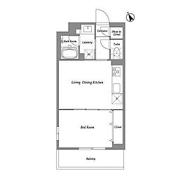 EMパレス田園調布 1LDKの間取図画像