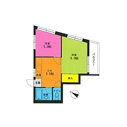 グリーンメゾン 2Kの間取図画像