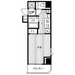 スカイコート武蔵新田 1Kの間取図画像
