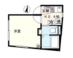 ミモザヒルズ平塚 1Kの間取図画像