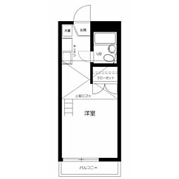シャトルガーデン ワンルームの間取図画像