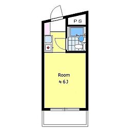 ベルサイユ目黒 ワンルームの間取図画像