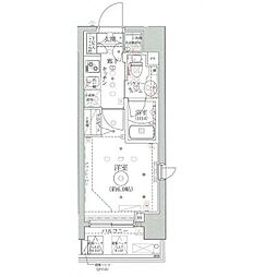 クレイシア品川戸越銀座 1Kの間取図画像
