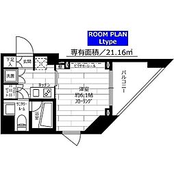 ステージグランデ馬込アジールコート 1Kの間取図画像