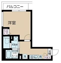 フェリーチェ雑色 1Kの間取図画像