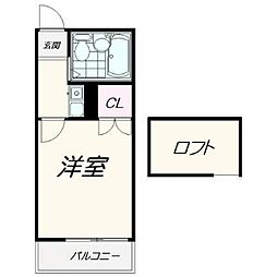 センチュリー馬込PART3 1Kの間取図画像
