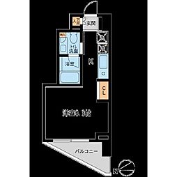 レジデンス雪が谷大塚 ワンルームの間取図画像
