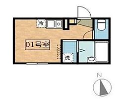 GRACE中延 ワンルームの間取図画像