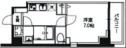 アロマフェリー3 1Kの間取図画像