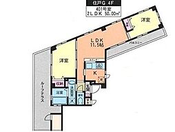 テラスファミリア稔 2LDKの間取図画像