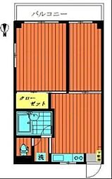 メゾンドソレイユ 2DKの間取図画像
