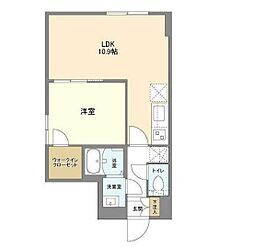 ウェルスクエア駒場東大前 1階1LDKの間取り