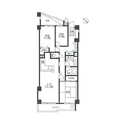 シャンボール瀬田 2階3LDKの間取り