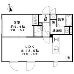 STRIPES 豪徳寺 1LDKの間取図画像