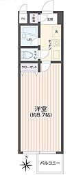 ヴェールフォンセ 1Kの間取図画像