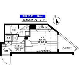 ステージファースト三軒茶屋ASYLCOURT2 1Kの間取図画像