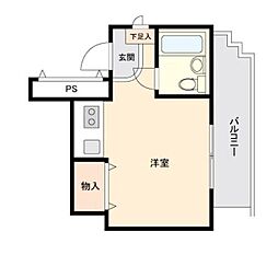 セザール尾山台 ワンルームの間取図画像