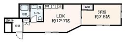 コルティーレ世田谷 1LDKの間取図画像