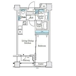 ダイナシティ三宿 1LDKの間取図画像