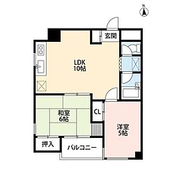 プロミネンス宮崎台 2LDKの間取図画像
