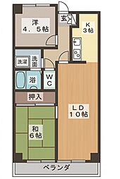 ラ・プリメーラ 2LDKの間取図画像