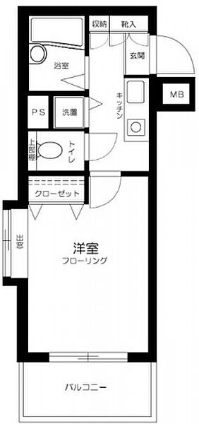 ロイヤルガーデン品川 ｜東京都品川区北品川1丁目(賃貸マンション1K・3階・20.51㎡)の写真 その2