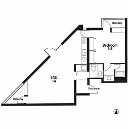 エヌズハウス 1LDKの間取図画像