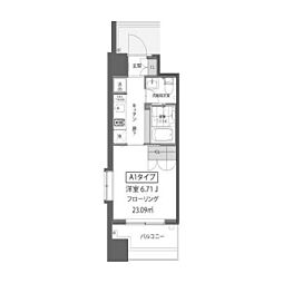 ガーデン蒲田 1Kの間取図画像