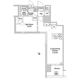 COMFORIA蒲田 1LDKの間取図画像