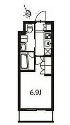 ASYLCOURT東大井 1Kの間取図画像